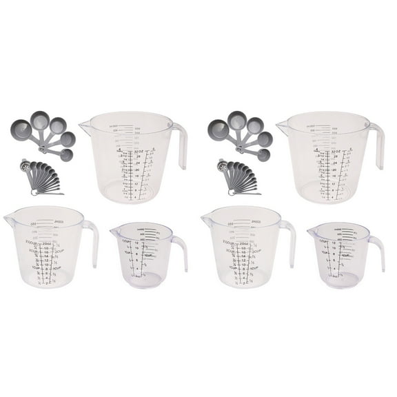 2 Count Liquid Kitchen Graduated Measuring Cup Cups Home Use