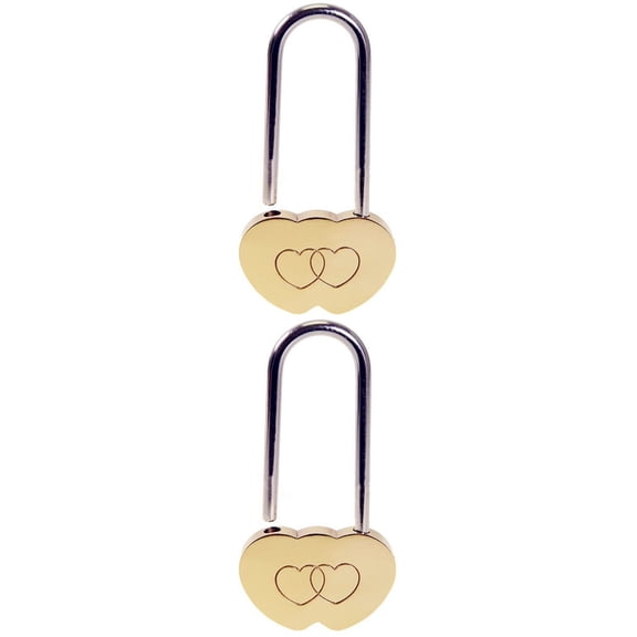SOPOTUTU Golden Heart Padlock for Love and Couples Decorative Wish Lock