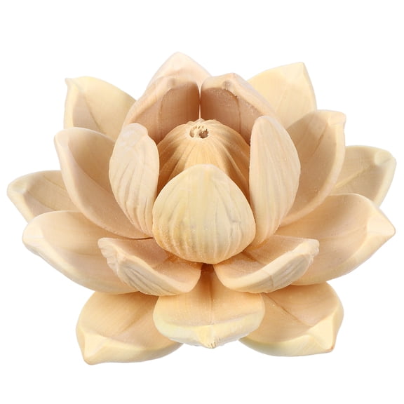 Set of 2 Lotus Flower Candle Ornaments for Living Room Decor and Accessories