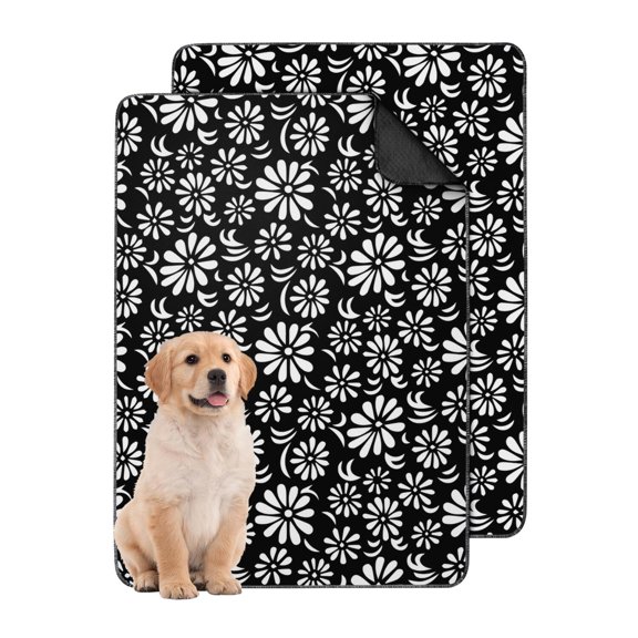 2-Count Medium Floral Dog Pads, Washable Reusable Pet Housebreaking Mats 24x35 Inch, Non-Slip Puppy Crate Liners for Floor Protection