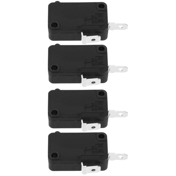 2 Count Micro Switch Microwave Oven Switch 3.70X1.80X0.90CM Black