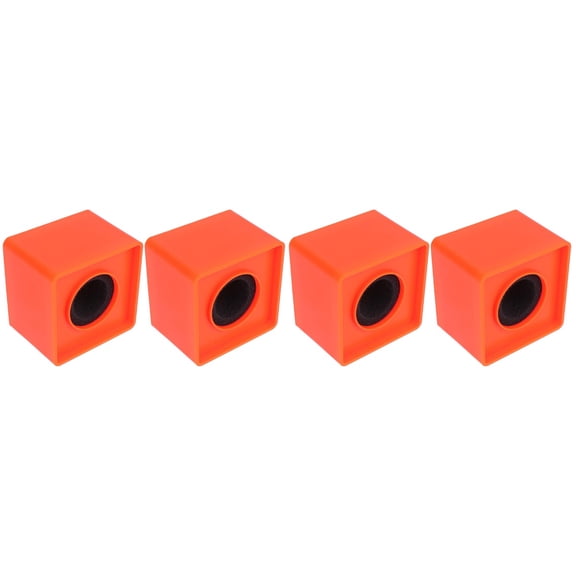 RENACLIPY Creative ABS Mic Logo Flag, Orange, Easy to Carry, Large Engraving Area, 4Pcs