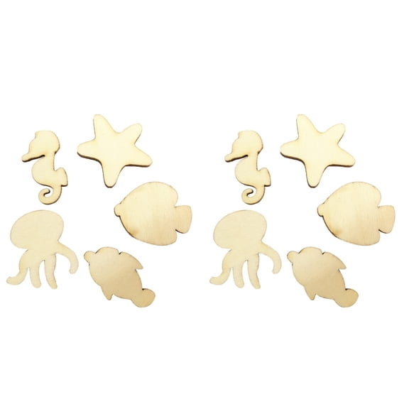 Hytrove Wooden Cutouts Khaki Craft Art Accessories Diy Design Birthday Wedding Christmas 100Pack