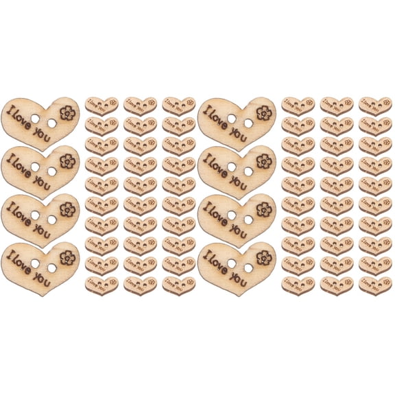 2 Count Mini Sewing Machine Button Love Letter Buttons