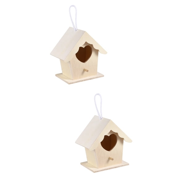 2 Count Nesting House Bird Houses for outside Parrot Supplies