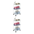 thumbnail image 1 of 2 Count Ornament Storage On Wheels 3 Tier Rolling Cart Trolley Rack, 1 of 8