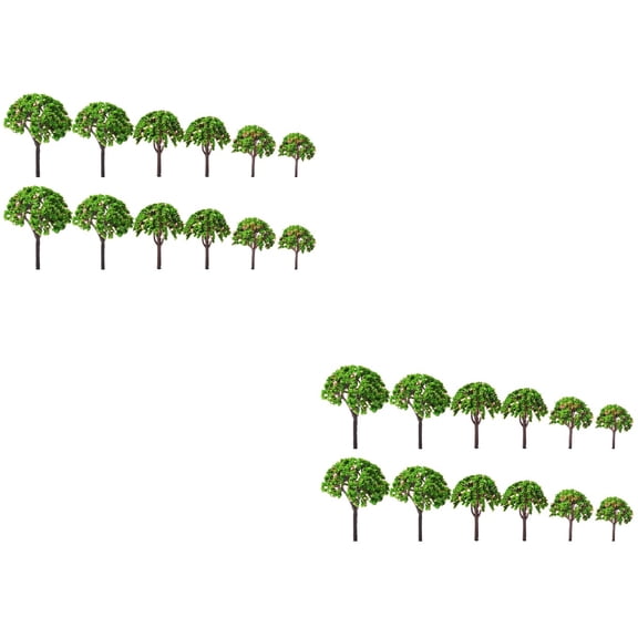 Hytrove Sand Table Diy Tree Plastic Green For Landscaping 24Set