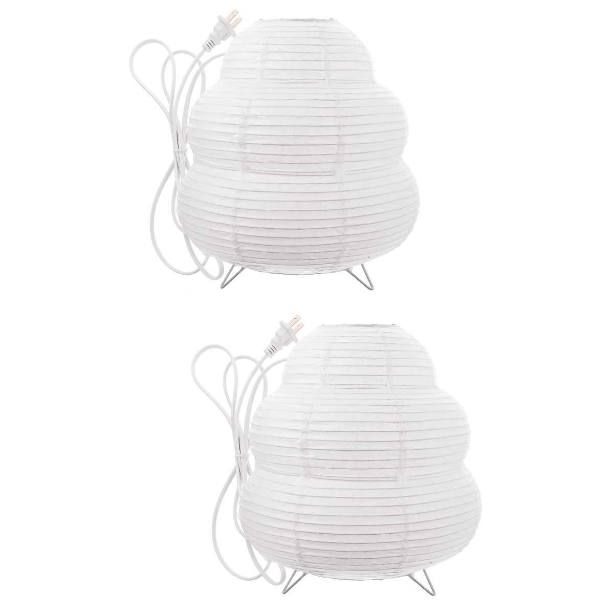 2 Count Paper Lantern Desk Lamp Light for Bedroom Shade Child Rice