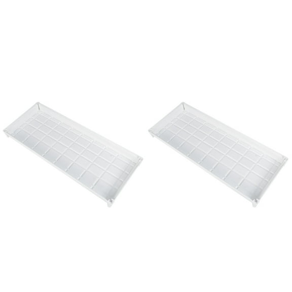 2 Count Plant Saucer Drip Tray Rectangle Planter Rectangular Plastic Drainage