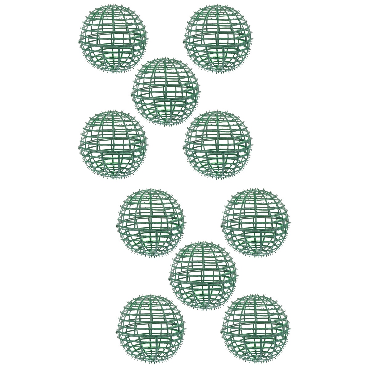 2 Count Plastic Floral Ball Rack Round Foam Blitz Balls Grass Frame ...
