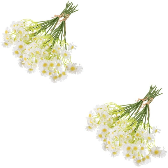 2 Count Poinsettia Small Wild Chrysanthemums Realistic Daisy Flowers 26X10X9CM
