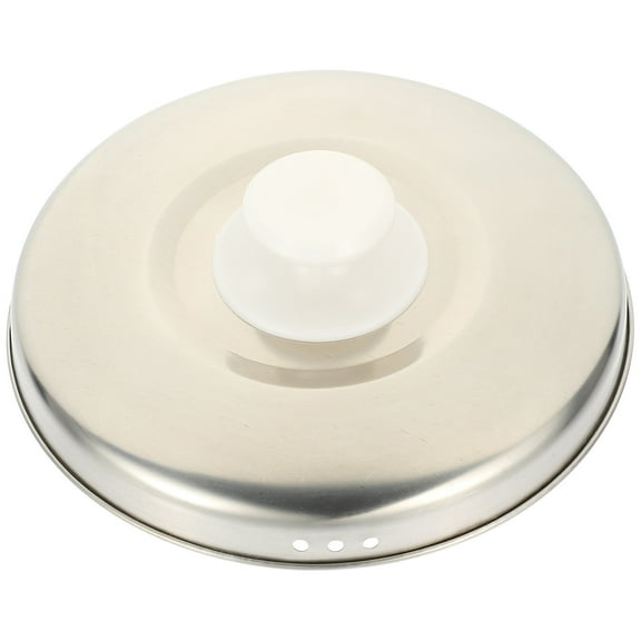 MERRYHAPY Metal Rice Cooker Lid Plated Silver Spill Proof Stainless Steel for Home Use