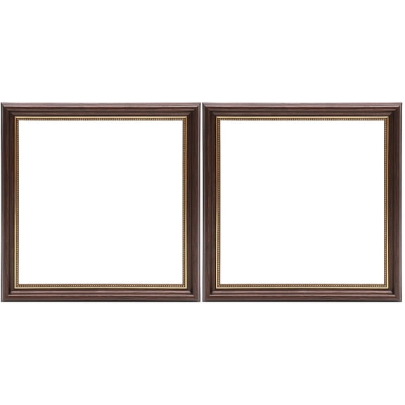 2 Count Room Decor Retro Wall Hanging Picture Frame 35X35X2.5CM Coffee