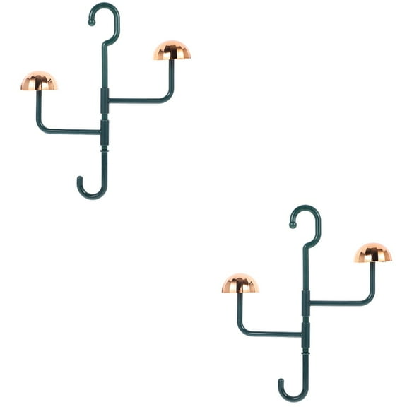 2 Count Rotating Coat Rack Hat Organizer Stand Tote Bag Purse Hanger for Closet Hook up Plastic