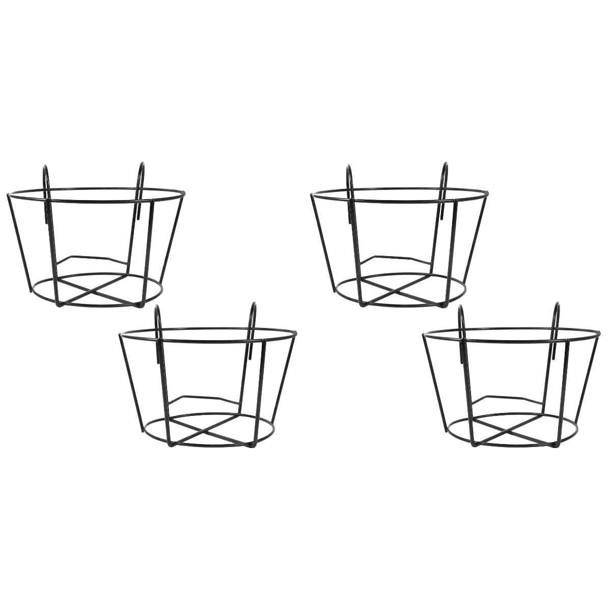 2 Count Round Deck Hanging Planters Outdoor Garden Holder XL Size Flowerpot