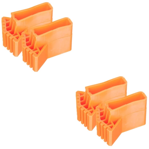 ROMANSENTIAL Non-Slip Ladder Pads Orange Rubber for Safety and Stability 4Pcs