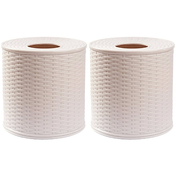 2 Count Round Toilet Tissue Holder Mini Tissues Upscale Box Paper Decor