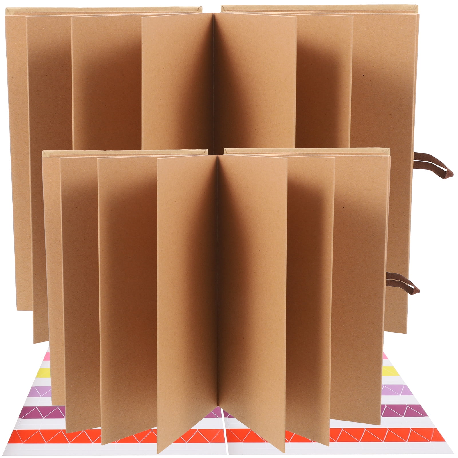 2 Count School Photo Book DIY Scrapbook Scrapbooking Lovers Brown