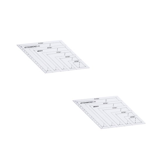 2 Count Sewing Ruler Cutting and Mirror Rhomboid Quilting