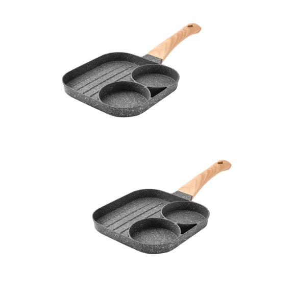 2 Count Skillet Pancake Maker Omelet Steak Frying Medical Stone Non-stick
