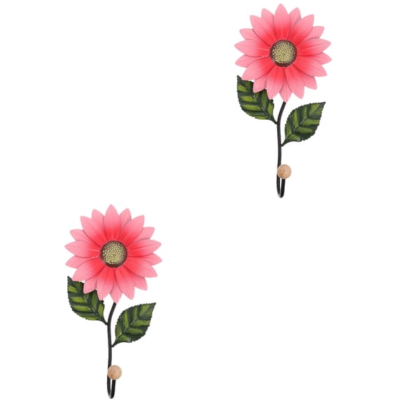 2 Count Small Flower Hooks Daisy Wall Hanging Bedroom Decoration Office