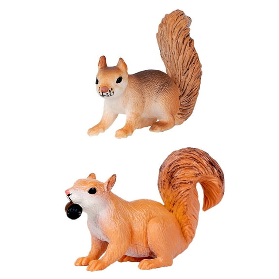 2 Count Squirrels Outdoor Artificial Cute Animal Decoration Tabletop