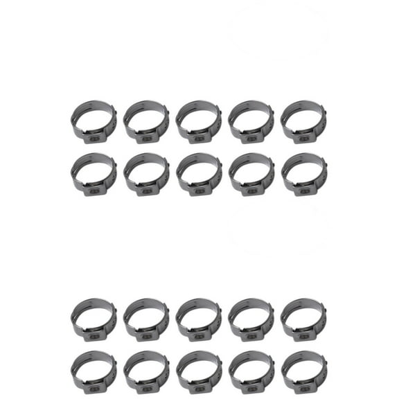 2 Count Stainless Steel Hose Clamp Gear Clamps Tube Clip Silver