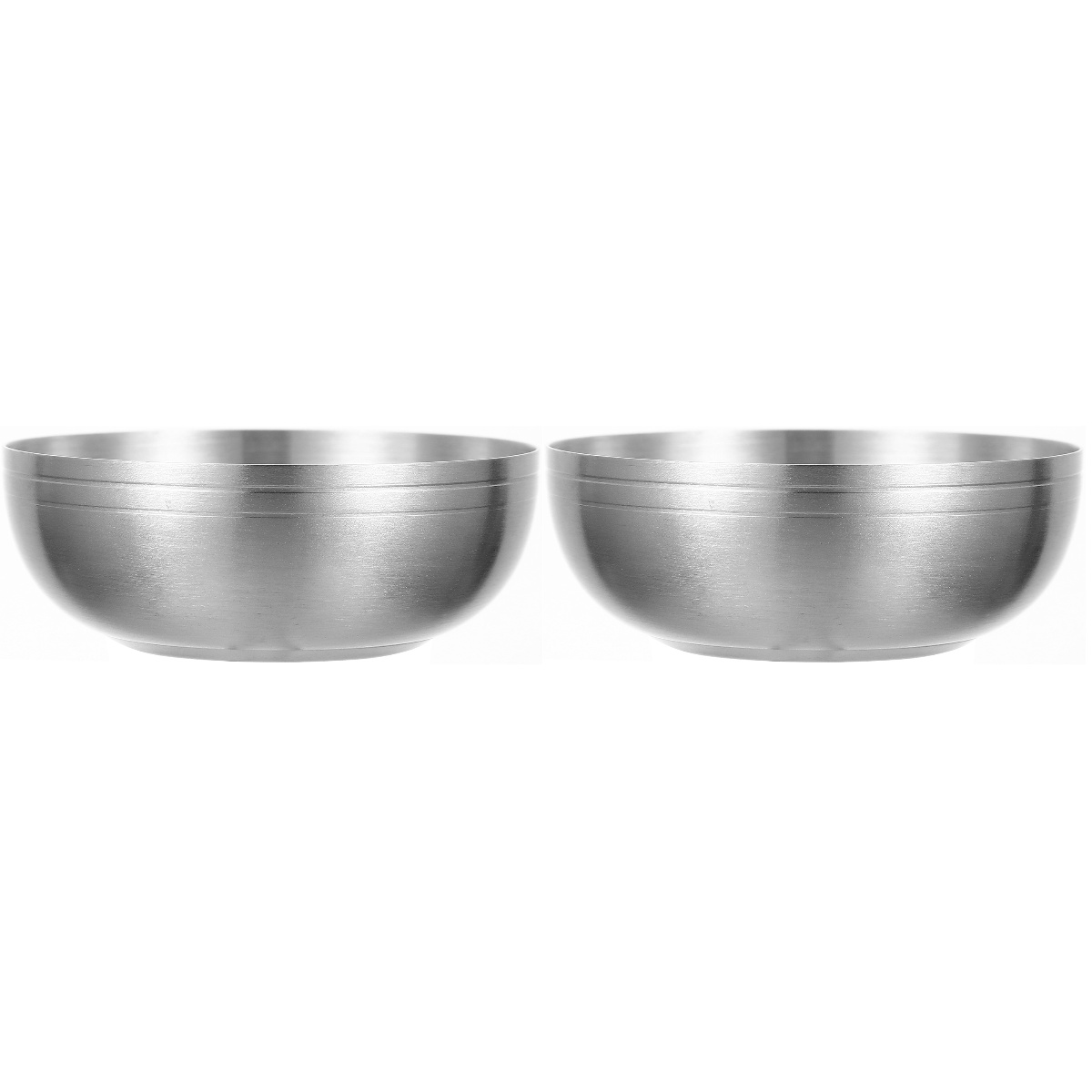 2 Count Stainless Steel Soup Bowl Kitchen Gadget Snacks Container