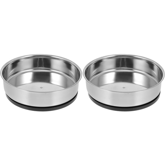 NUOLUX Round Storage Plate Silver Stylish and Sturdy Home Organizer
