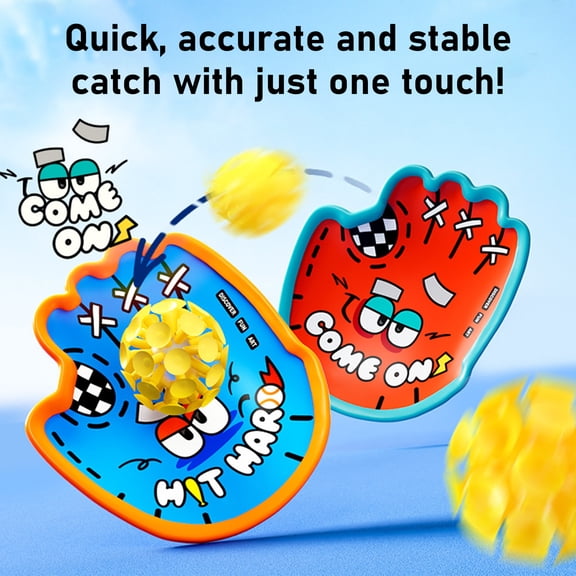 2 Count Sticky Ball Racket Set With Suction Design For Easy Catching & Throwing, Great For Outdoor Play, Parent-Child Interaction, Safe Material For Kids & Family