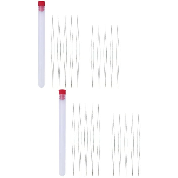 2 Count Stitching Needle Beading Needles Collapsible Spinner Threading