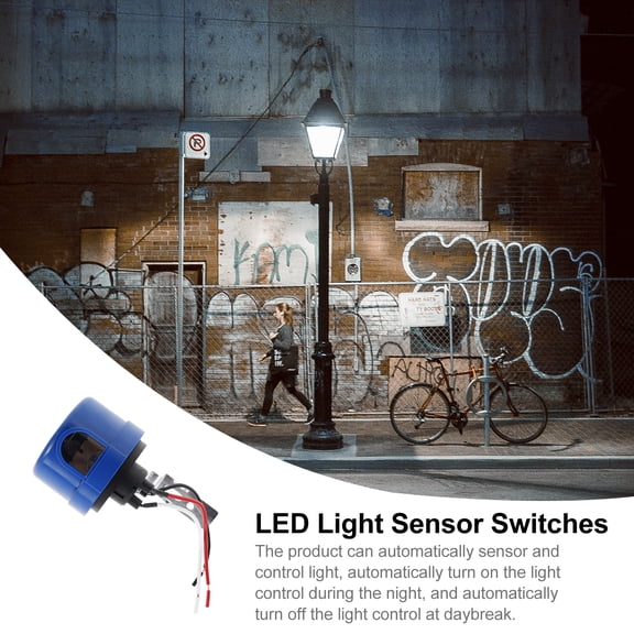 2 Pack Outdoor Street Light Control with Photoelectric Sensor, 220V Photo Sensor for Security and Lighting Automation