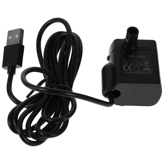 2 Count Submersible Water Pump for Ponds Fountain Rechargeable Dispenser Black