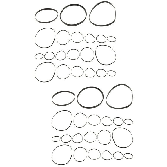 2 Count Tape Recorder Belt Cassette Deck Belts Turntable Player Audio Black