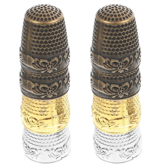 2 Count Thumb Thimbles for Hand Sewing Safety Embroidery Accessories Clothing
