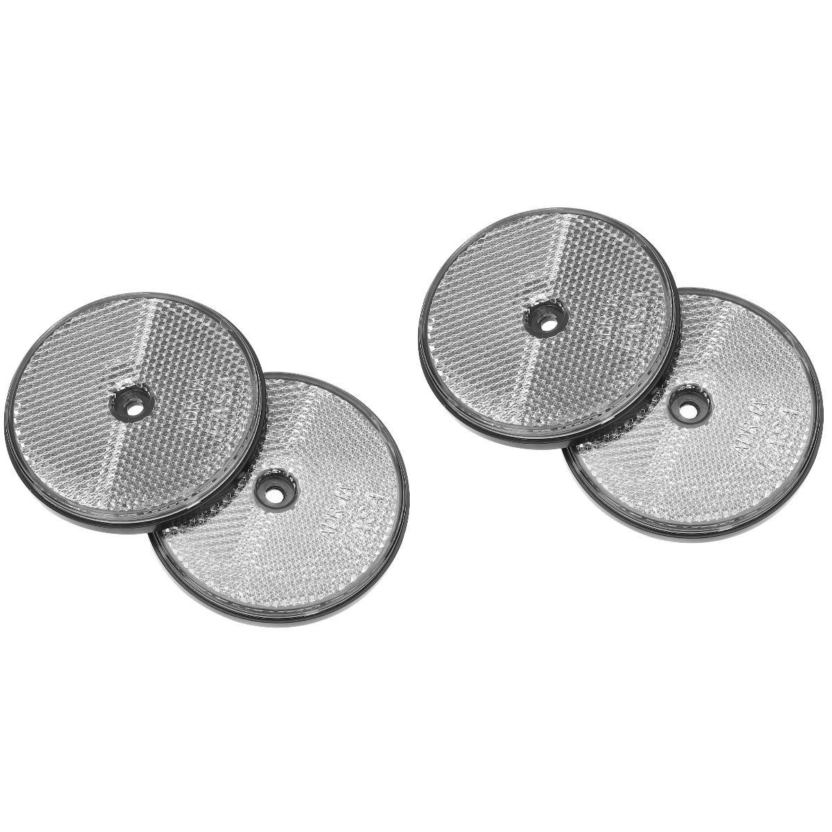 2 Count Trailer Reflectors Round Gate Post Screw on