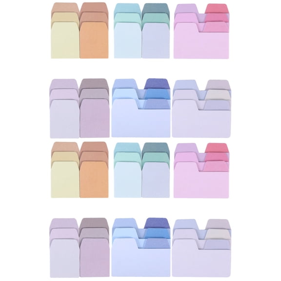 2 Count Transparent Tabs with Highlighters Big Notes Decorate Nail Stickers