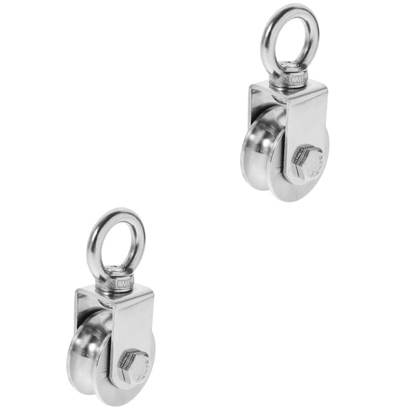 2 Count U-shaped Cable Pulley Lifting Traction Wheels Accessories Pullys Shoulder Single Attachments Rope System