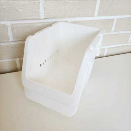 2 Count Utility Storage Stackable Organizer Bins - White 5"x 8"x 6