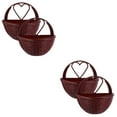 thumbnail image 1 of 2 Count Wall Side Rattan Container Weaving Hanging Flower Basket Ornamental, 1 of 1