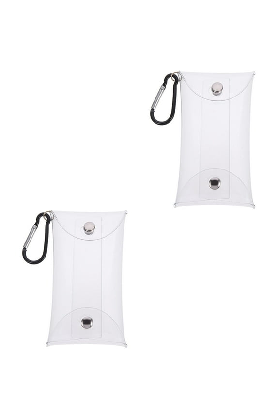 2 Count Transparent Keychain Pvc Small Case Purse