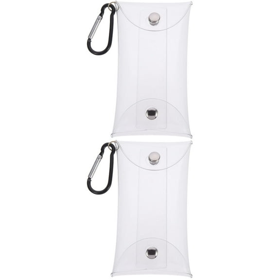 2 Count Wallet Small with Coin Pouch Transparent Card Holder Purse Miss