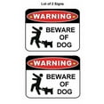 thumbnail image 1 of 2 Count Warning Beware of Dog Funny Metal Aluminum Sign Size: 16 x 12 Inch, 1 of 5
