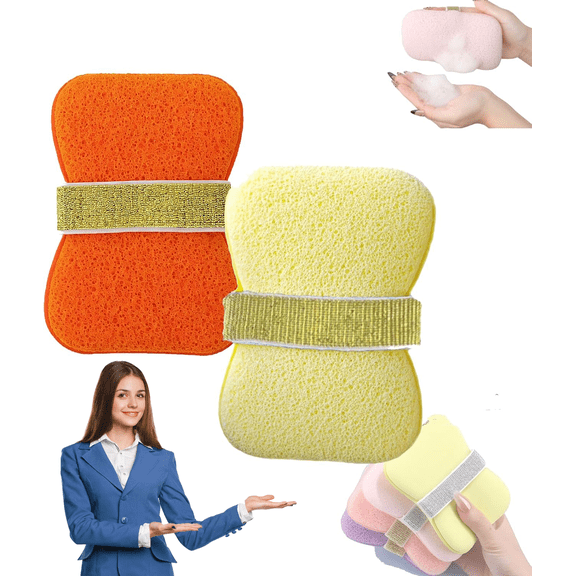 2 Counts Sponge Soap Saver Pouch, Mesh Mate, Bar Soap Pouch for Rich Lather, Reusable Bath Scrubber, Quick-Dry Bar Soap Bags (Style F)