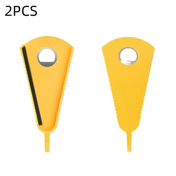 2 Counts Yellow Jar and Bottle Opener, Multifunctional Can Lid Gripper Pad for Weak Hands