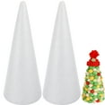 2 Craft Cone White Cones Christmas Tree DIY Home Craft Project