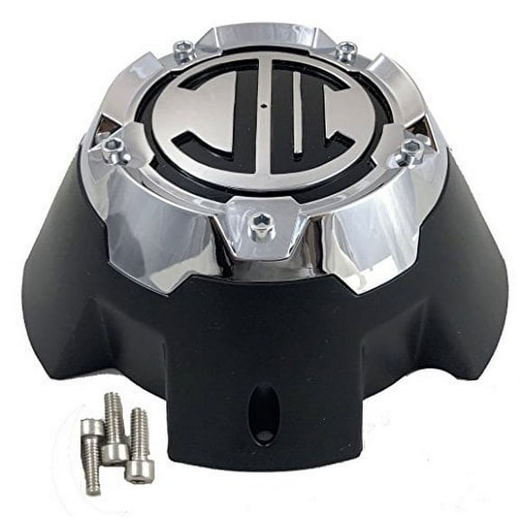 2 Crave 5 LUG Black & Chrome Wheel Center Cap (QTY 2) # NX-5H-D