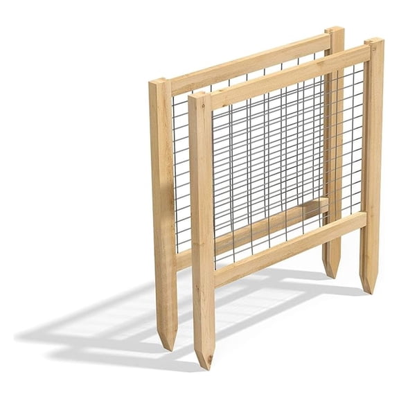 2' CritterGuard Cedar Garden Fence (2 Pack), 23.5"
