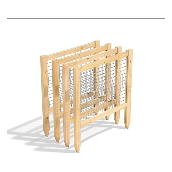 2' CritterGuard Cedar Garden Fence (4 Pack), 23.5"