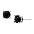 thumbnail image 1 of True Elegant 2 Ct Black Diamond Stud Earrings, Sterling Silver, 1 of 3